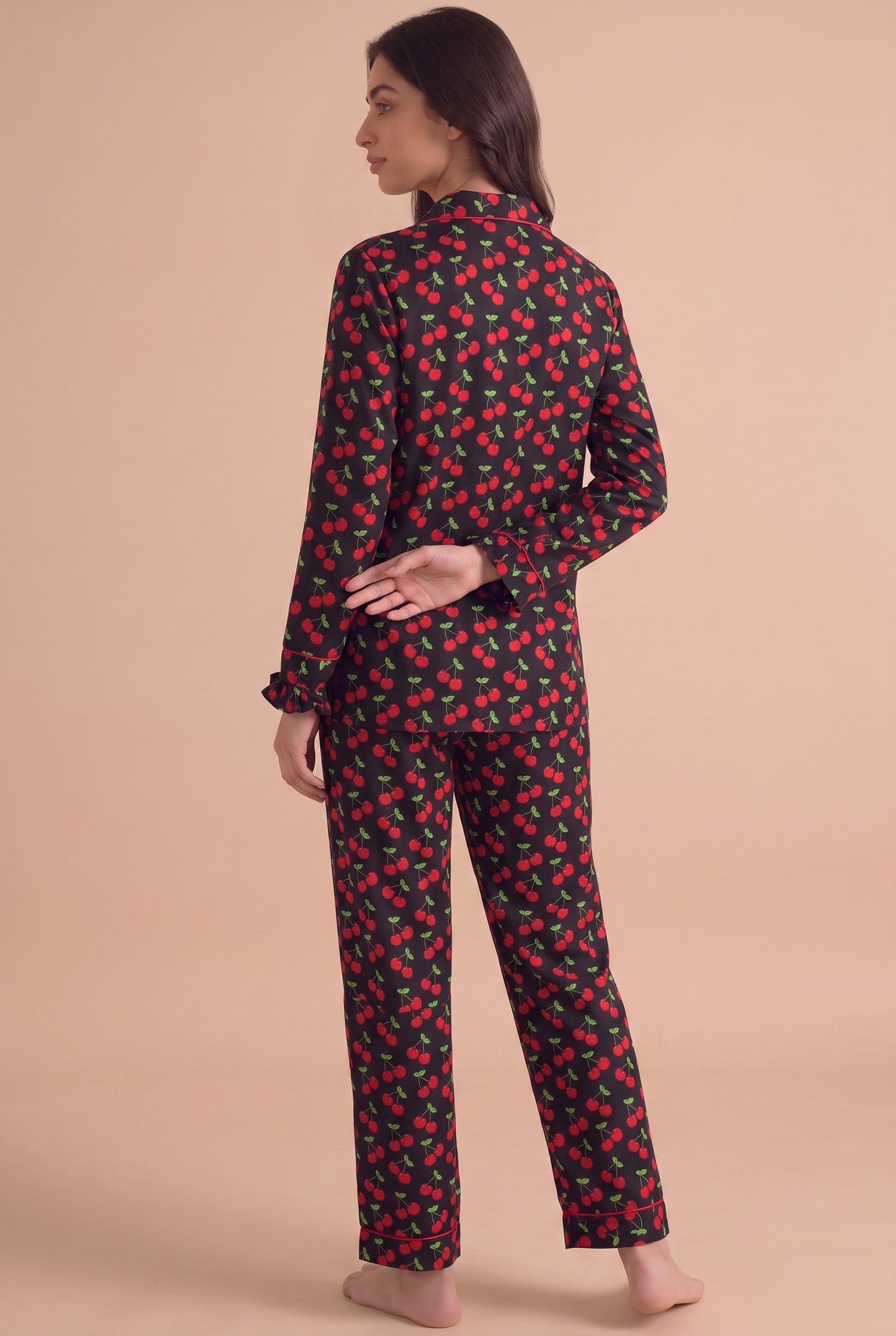 Black Cherry Linen Loungewear Set